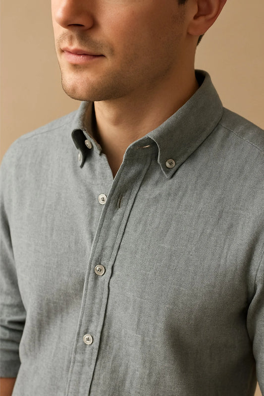 LINEN SHIRT | SMOKE GRAY