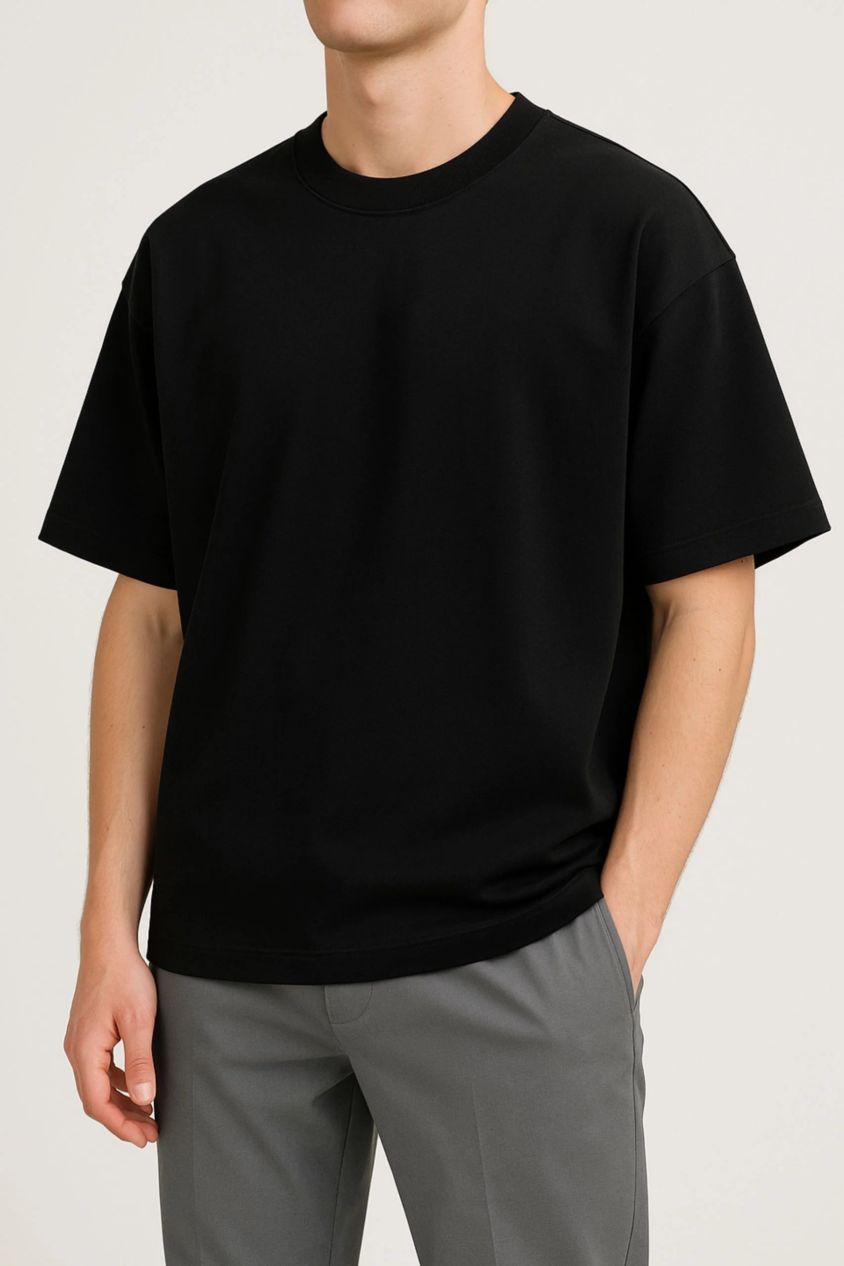 HEAVY GSM DROP SHOULDER TEE | BLACK – T A N G L U R