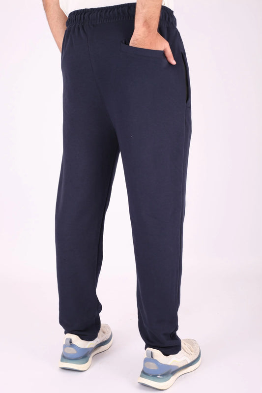 STRAIGHT LEG PLEATED TROUSERS | NAVY