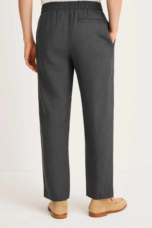 LINEN TROUSER | CHARCOAL