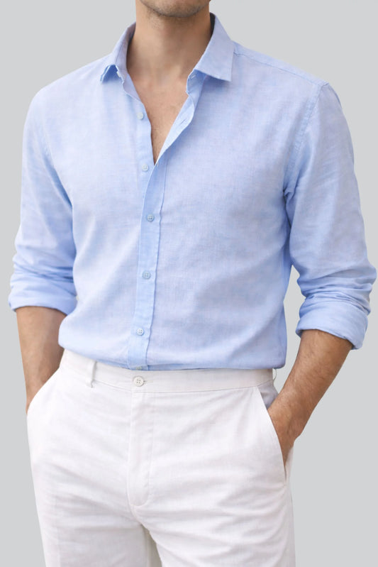 LINEN SHIRT | GLACIER BLUE