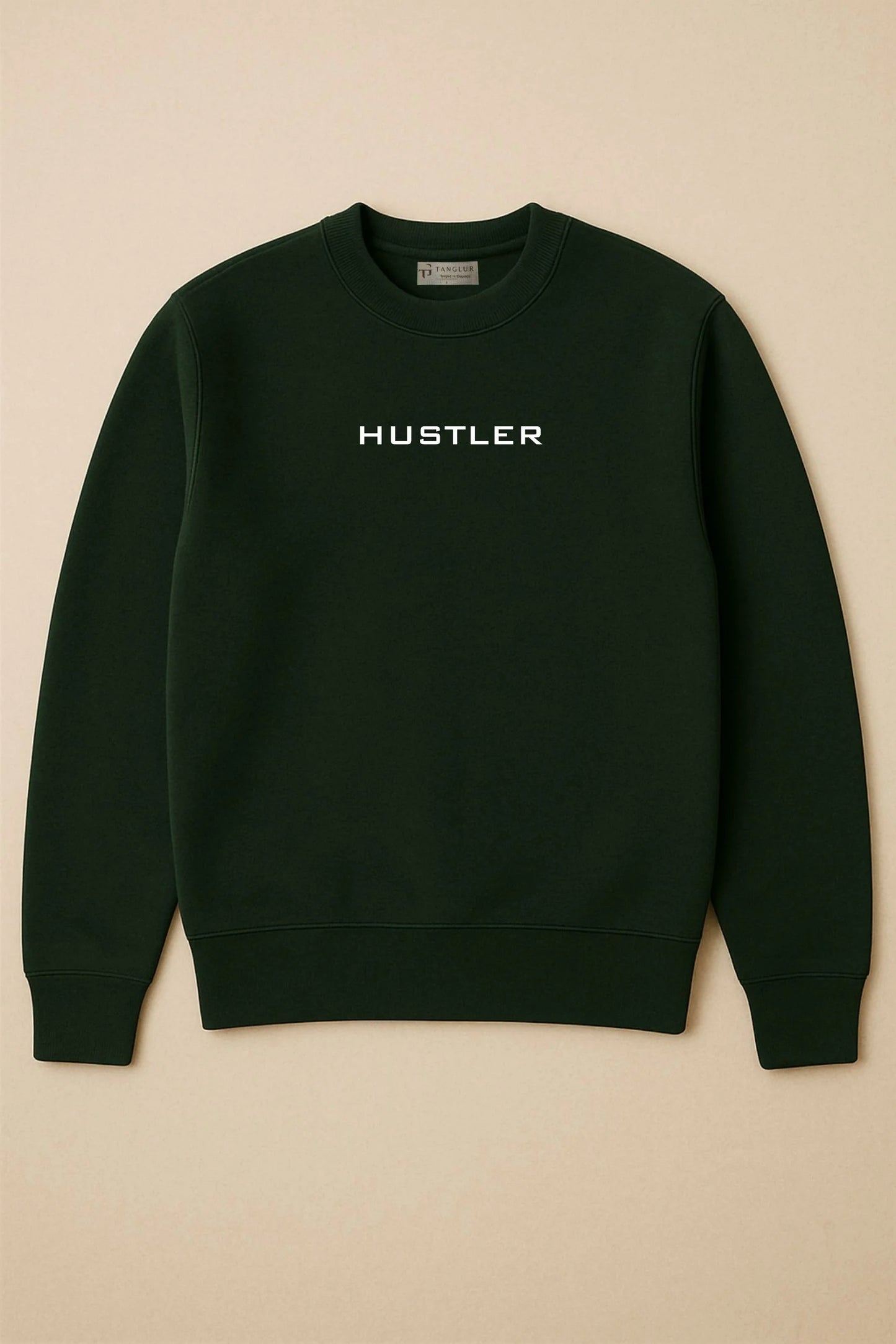 HUSTLER 01 SWEATSHIRT | BOTTLE GREEN