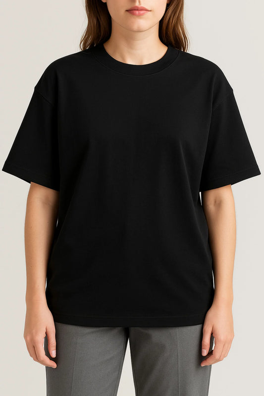 HEAVY GSM DROP SHOULDER TEE | BLACK