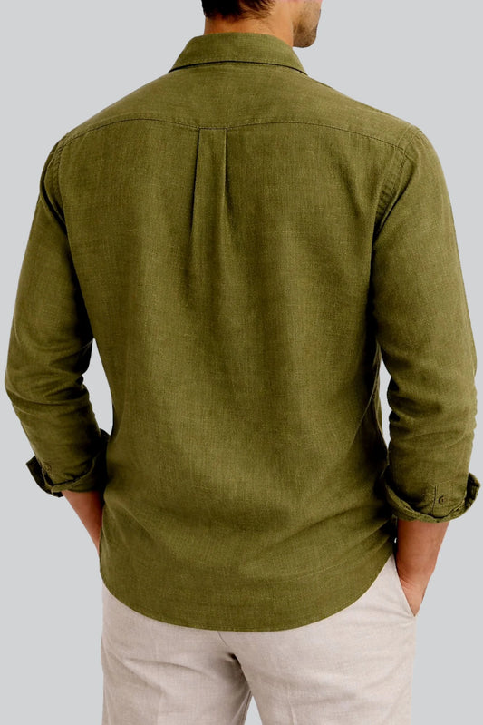LINEN SHIRT | ARMY GREEN