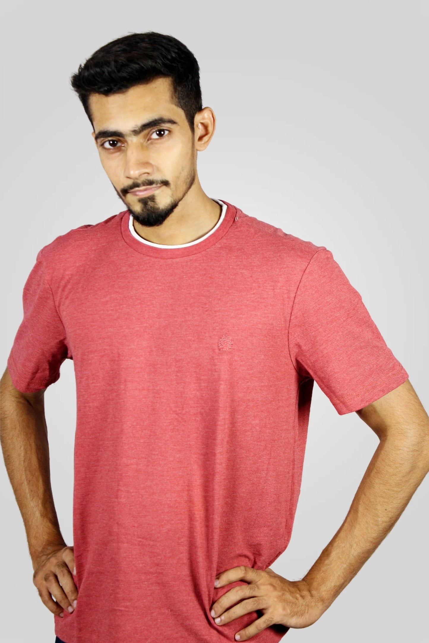 TEA PINK TEXTURED T-SHIRT (TS04)
