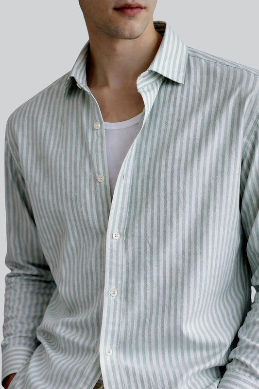 PINSTRIPED SHIRT | MINT GREEN