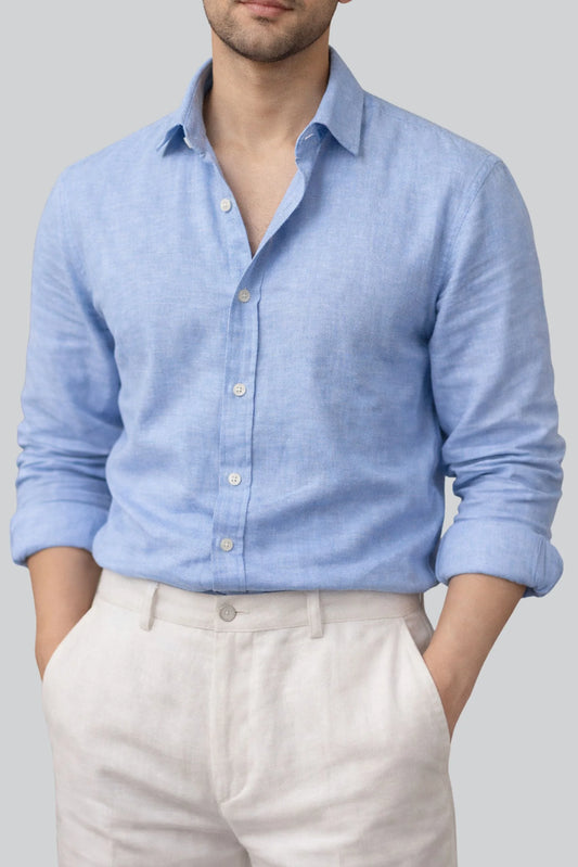 LINEN SHIRT | SKY BLUE