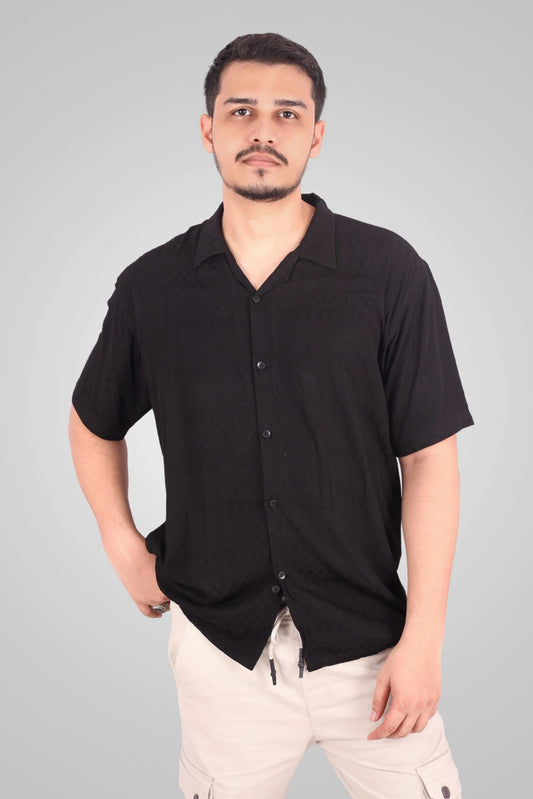 LINEN TEXTURED CUBAN | BLACK