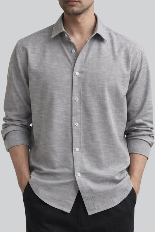 LINEN SHIRT | SMOKE GRAY