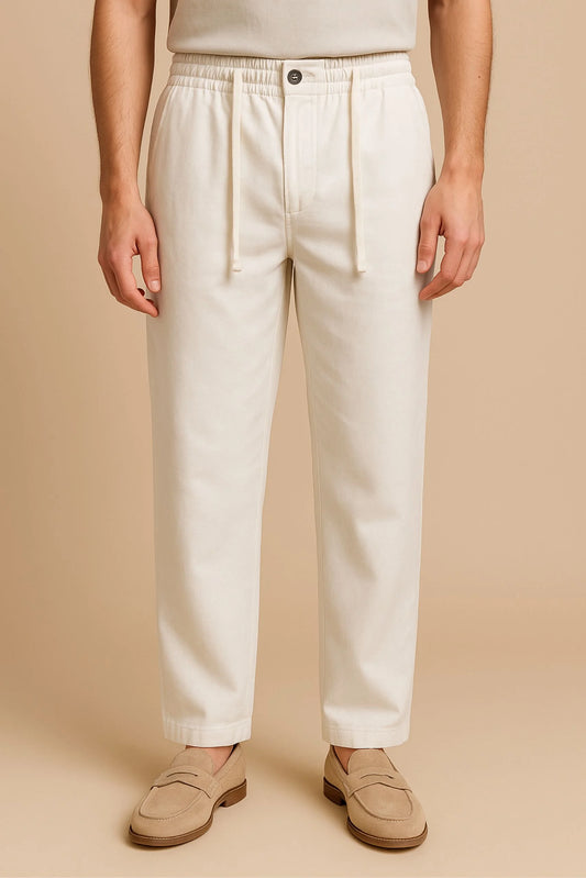 LINEN TROUSER | OFF WHITE