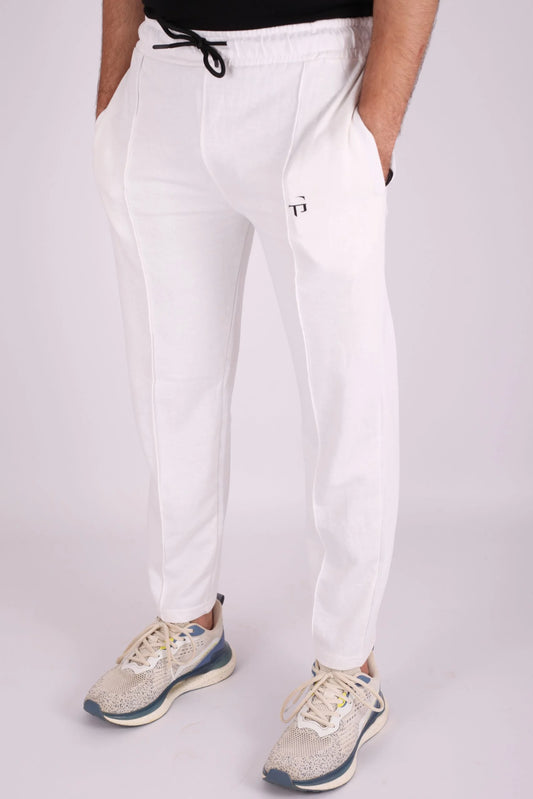 STRAIGHT LEGPLEATED TROUSERS | OFF WHITE