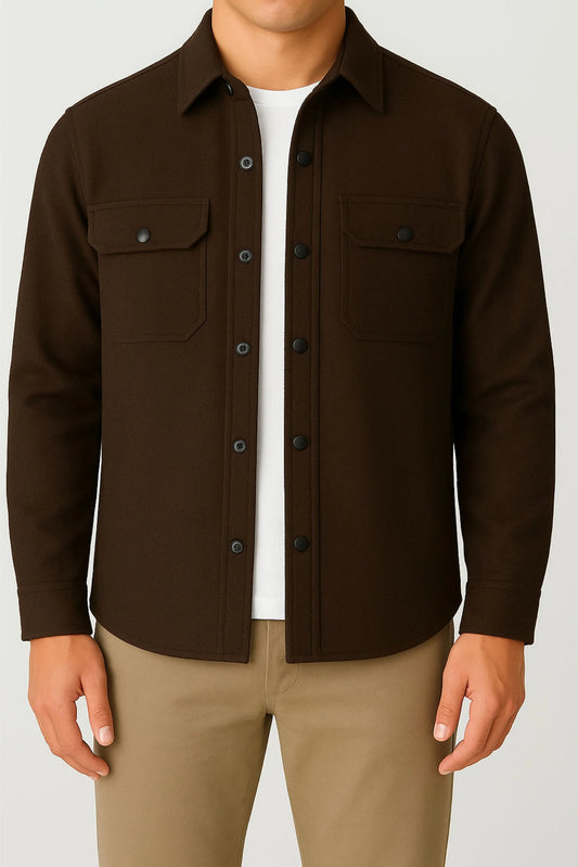 FLANNEL SHACKET | DARK BROWN