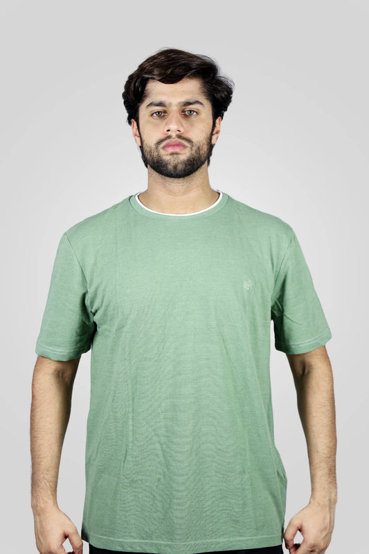 LIGHT OLIVE TEXTURED T-SHIRT (TS03)