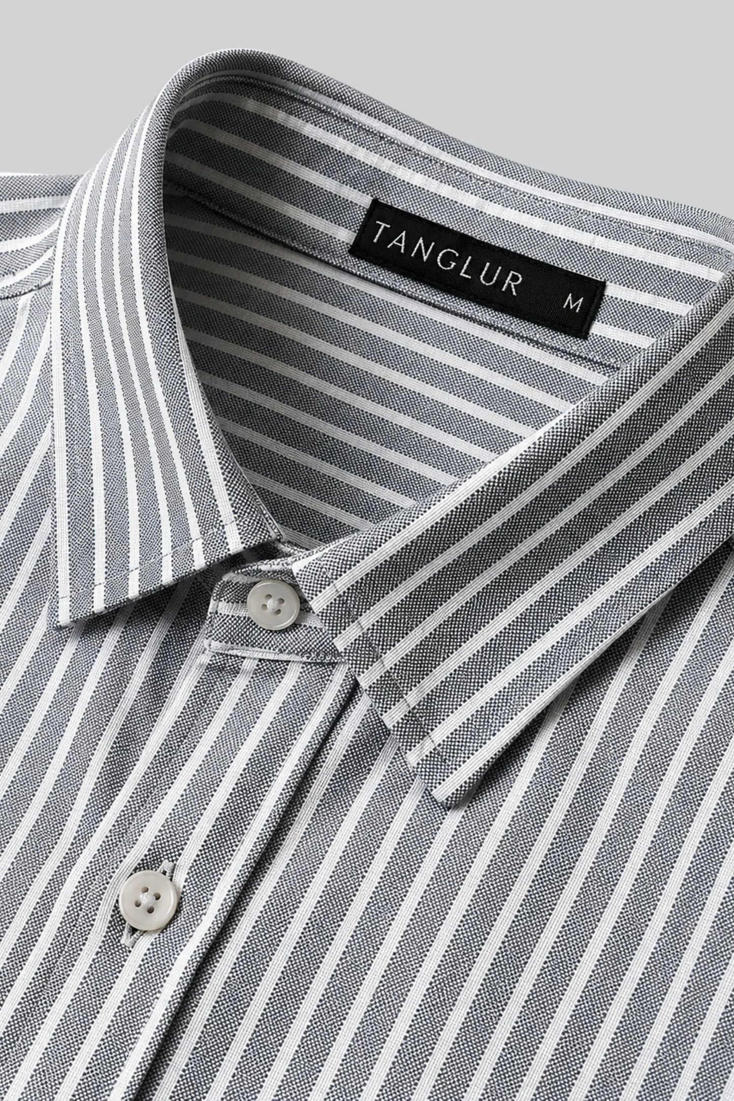 PIN STRIPED SHIRT | CHARCOAL