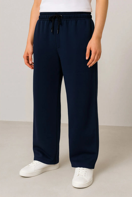 WIDE LEG BAGGY TROUSERS | NAVY