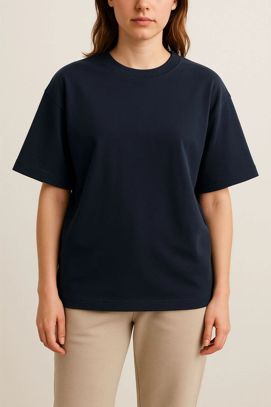 HEAVY GSM DROP SHOULDER TEE | NAVY
