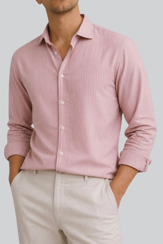 PIN STRIPED SHIRT | BUBBLE GUM