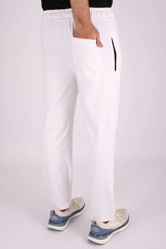 STRAIGHT LEGPLEATED TROUSERS | OFF WHITE