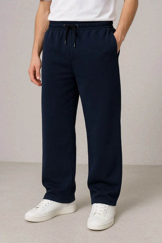 WIDE LEG BAGGY TROUSERS | NAVY