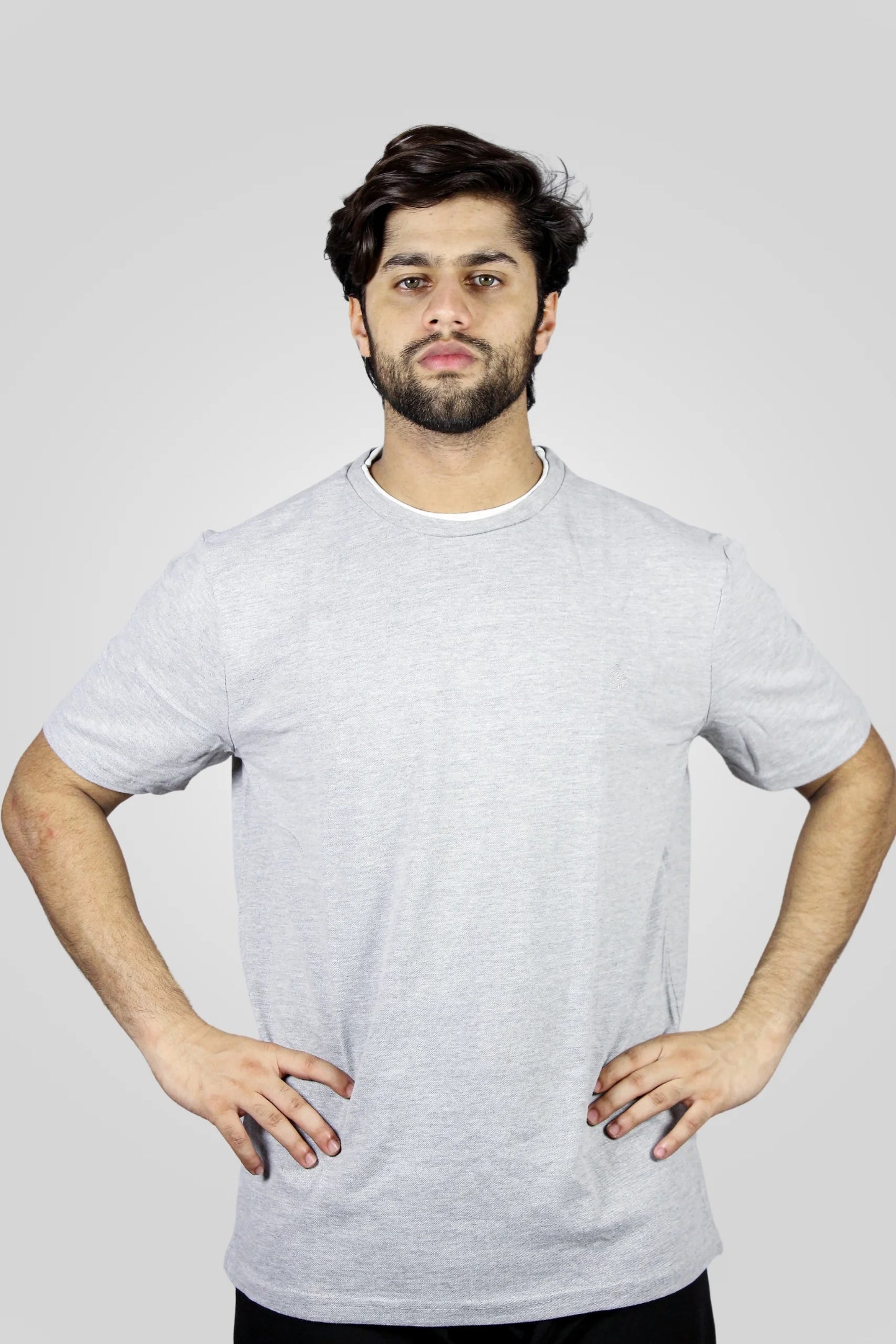 GREY TEXTURED T-SHIRT (TS01)