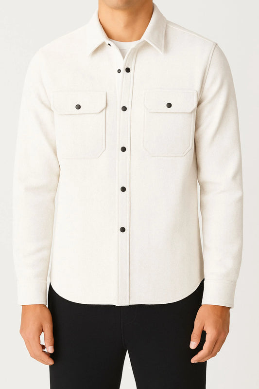 FLANNEL SHACKET | WHITE