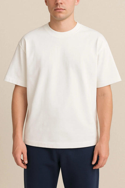 HEAVY GSM DROP SHOULDER TEE | WHITE