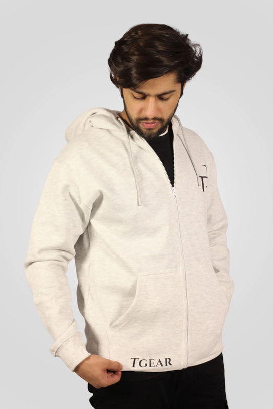 TG ZIPPER HOODIE | ASH GREY