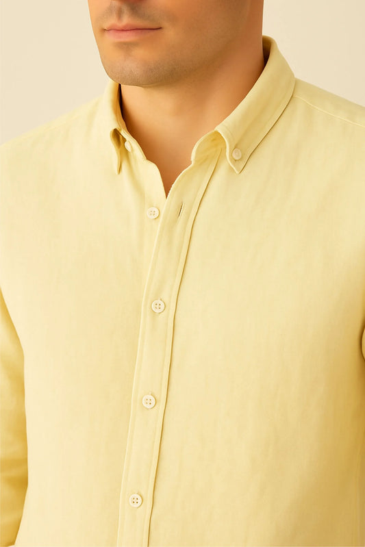 LINEN SHIRT | LIME YELLOW