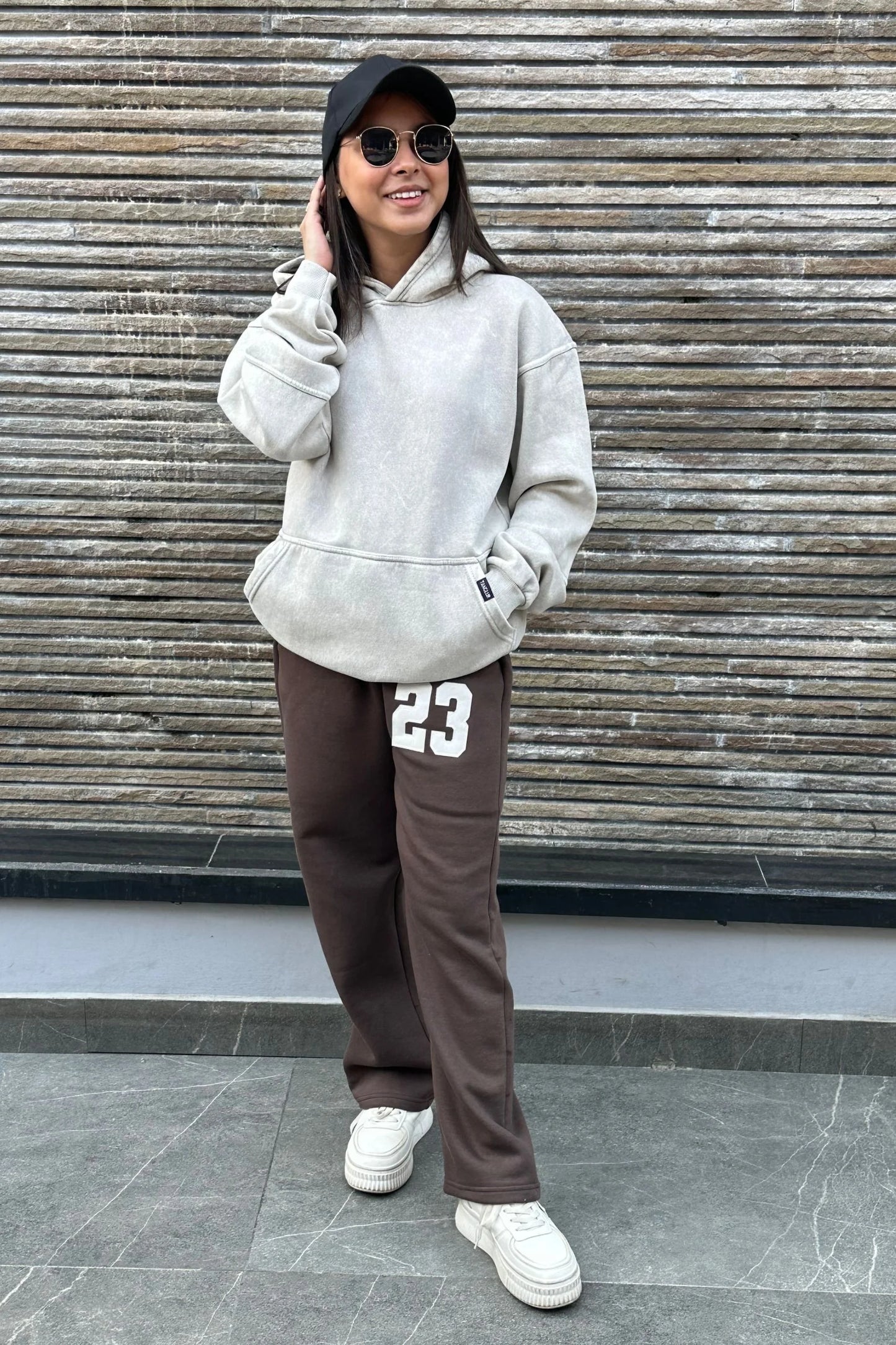 OVERSIZED STONE WASHED HOODIE | ASH WHITE