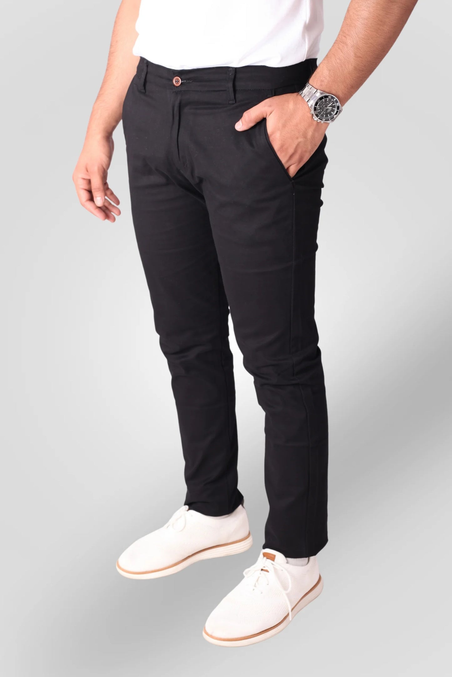 BLACK CHINO PANTS (CP02)