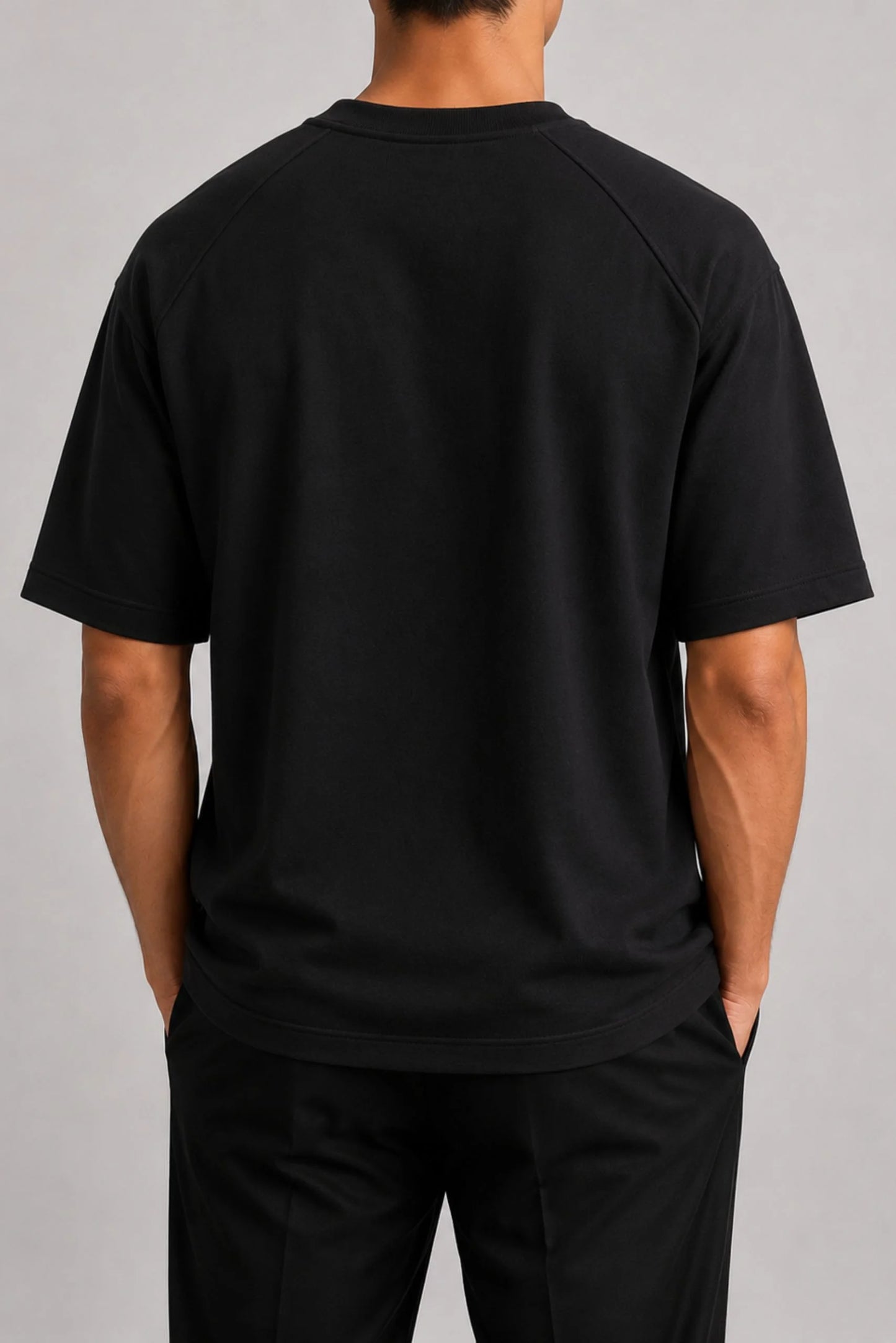 HEAVY GSM DROP SHOULDER TEE | BLACK