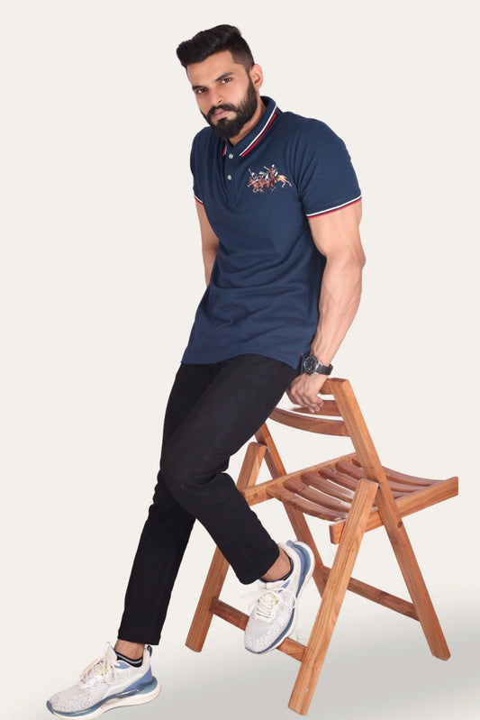 3 PONY POLO | MID BLUE