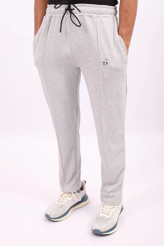STRAIGHT LEG PLEATED TROUSER | ASH GRAY