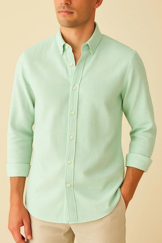 LINEN SHIRT | MINT GREEN
