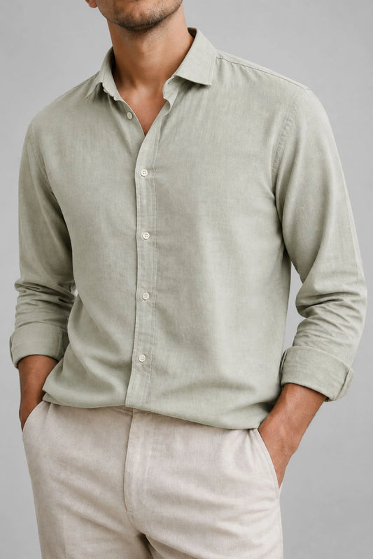 LINEN SHIRT | SAGE GREEN
