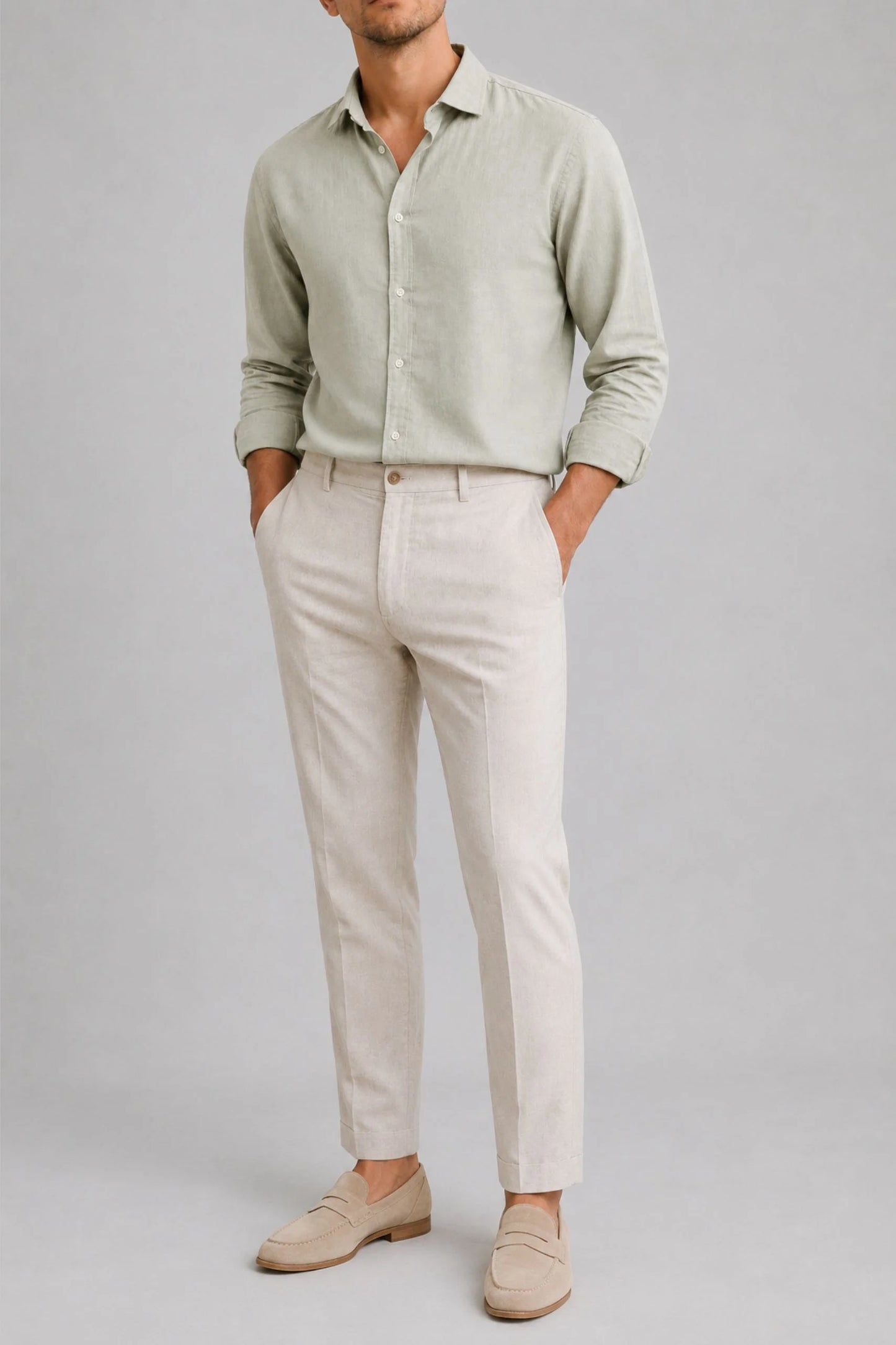 LINEN SHIRT | SAGE GREEN