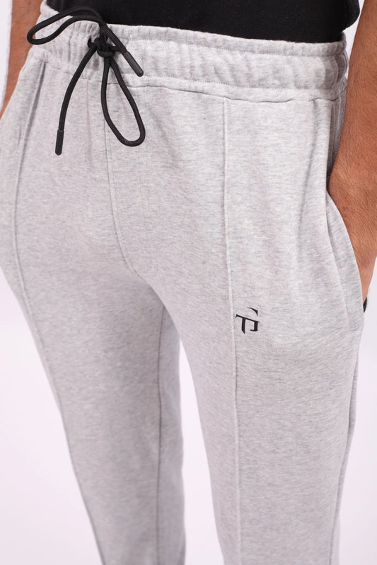 STRAIGHT LEG PLEATED TROUSER | ASH GRAY