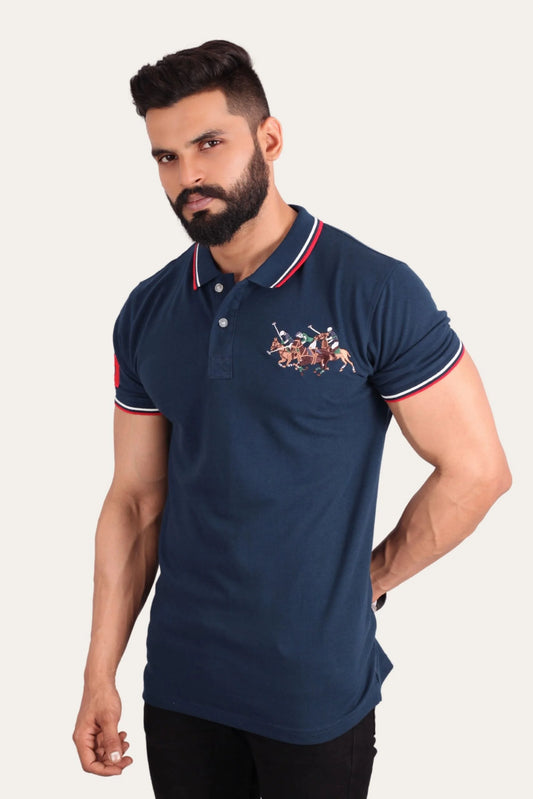 3 PONY POLO | MID BLUE