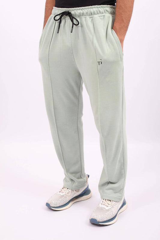 STRAIGHT LEG PLEATED TROUSER | MINT GREEN