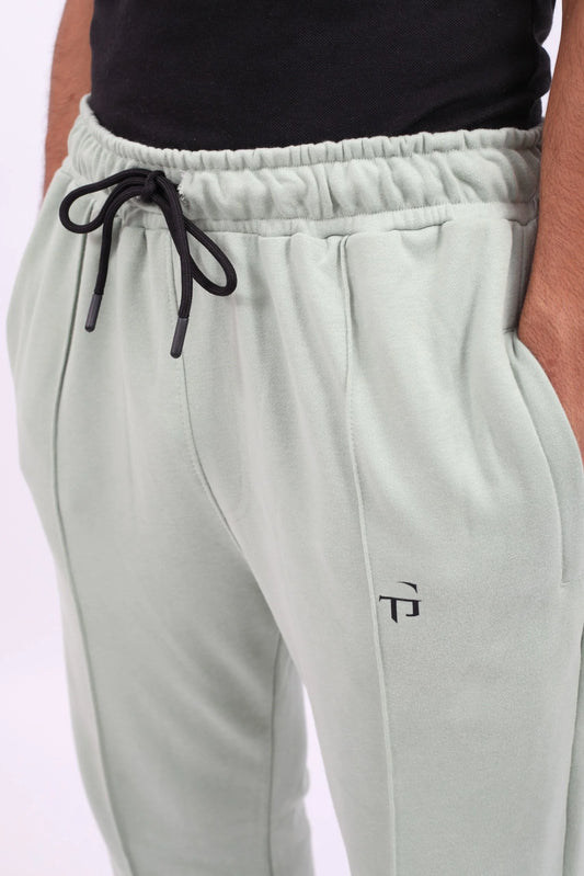 STRAIGHT LEG PLEATED TROUSER | MINT GREEN