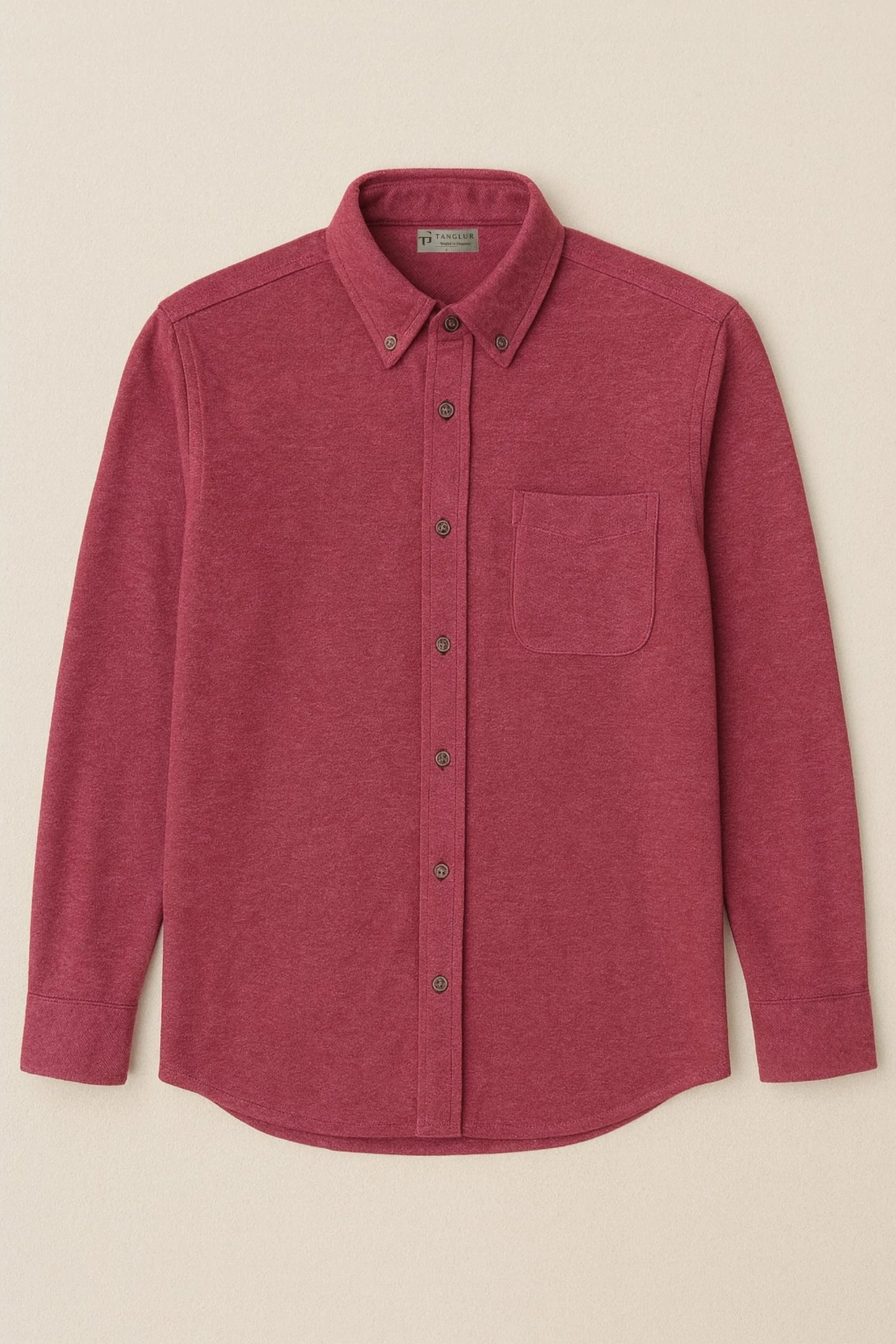 BUTTON DOWN PQ SHIRT | MAROON