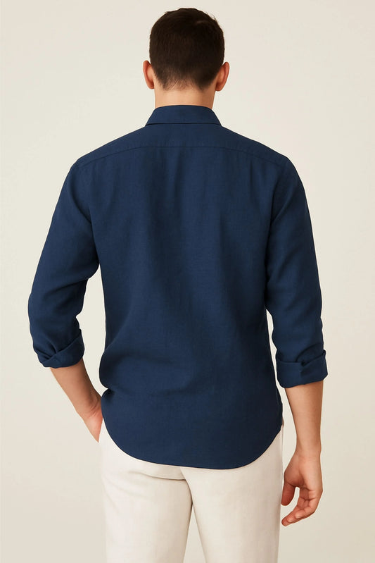 LINEN SHIRT | NAVY BLUE