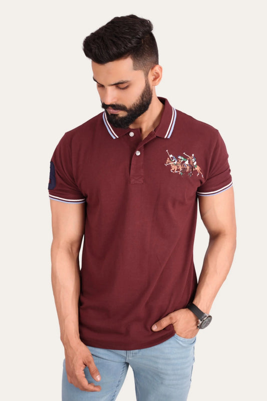 3 PONY POLO | MAROON