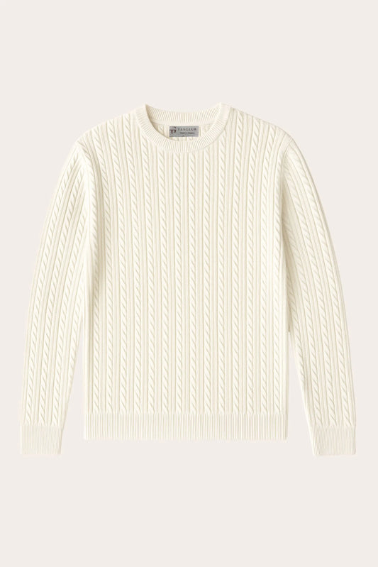 CABLE KNIT SWEATER | OFF WHITE