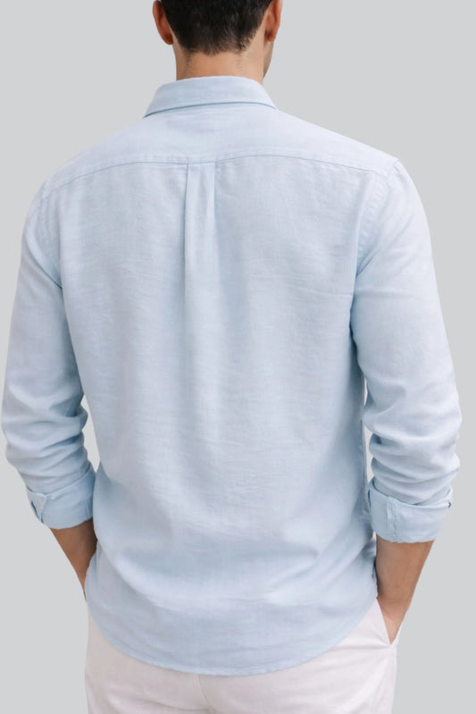 LINEN SHIRT | POWDER BLUE