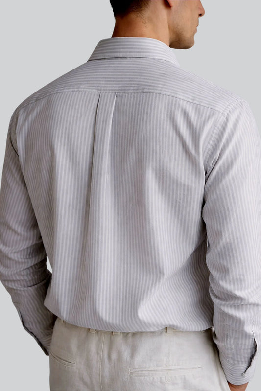 PINSTRIPED SHIRT | ASH GREY