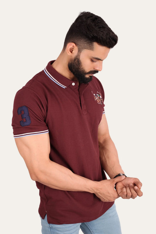 3 PONY POLO | MAROON