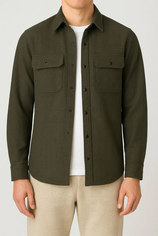 FLANNEL SHACKET | OLIVE