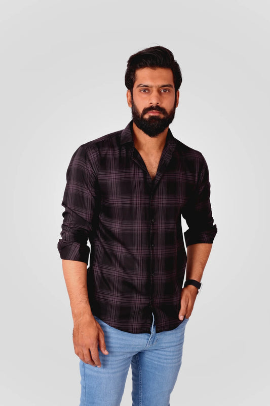 CHECKERED SHIRT | BLACK/CHARCOAL
