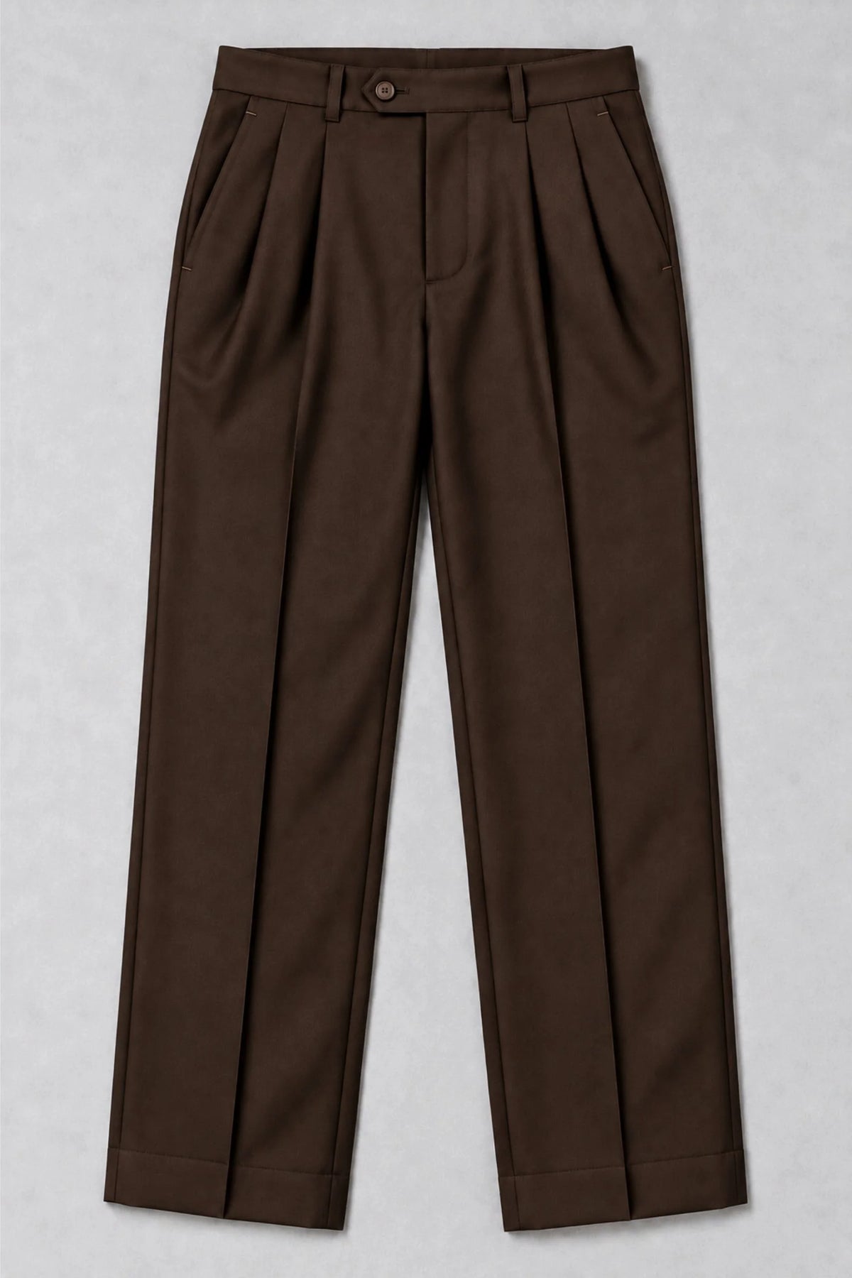 PLEATED DERSS PANT | ESPRESSO BROWN